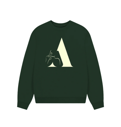 Evergreen Women's Oversized Jumper | 100% GOTS Certified Organic Cotton - WOJ_004