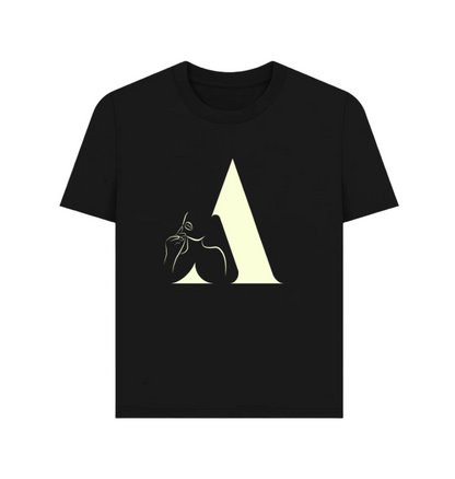 Black Women's T-shirt | 100% GOTS Certified Organic Cotton - FTS_003